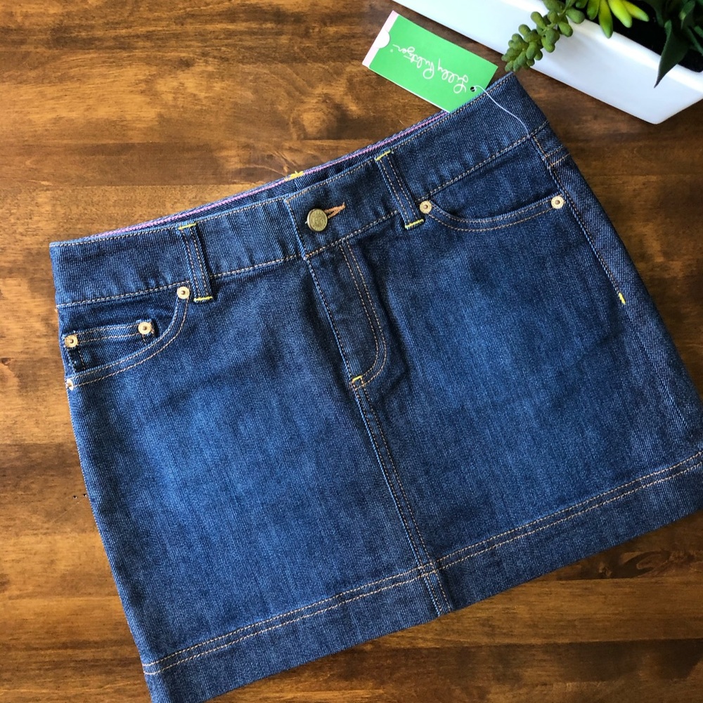 Lilly Pulitzer Kent Skirt Indigo Denim